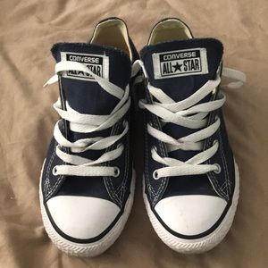 Navy converse shoes